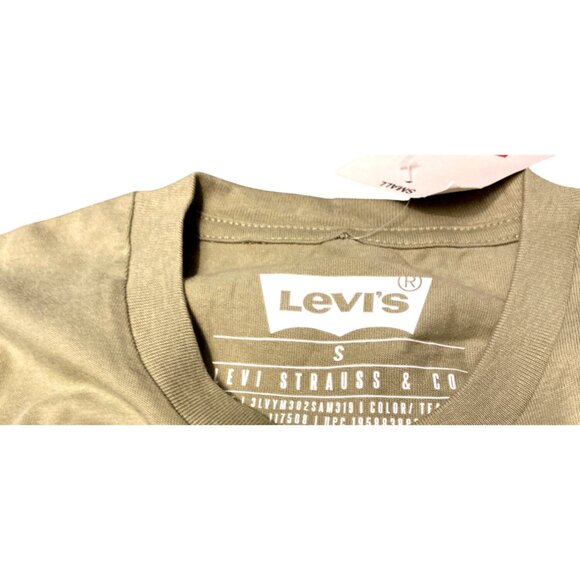 Levis Mens Small Beige Graphic T-Shirt Featuring Desert Mountain & Cactus Artwor - Picture 2 of 4